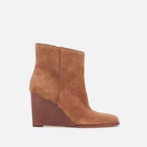 Dolce Vita Susann Suede Booties in Chestnut WIDE